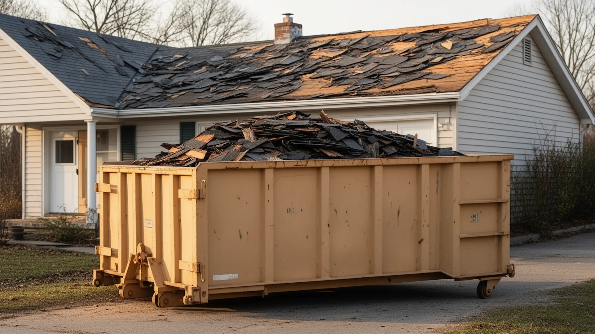 Roll-off dumpster from Red Maple Dumpster Rental in Brockton, MA